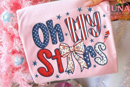 Oh My Stars with stars DTF Transfer Design