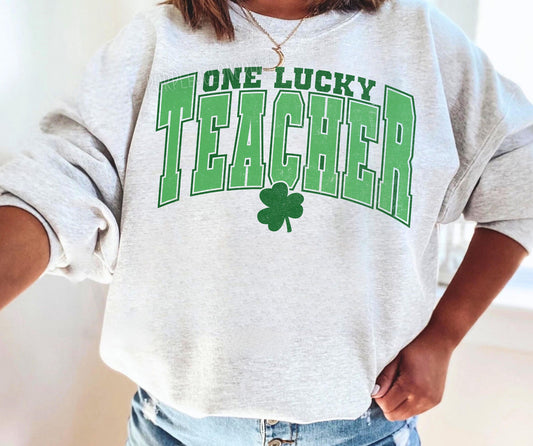 One Lucky Teacher DTF Transfer Design