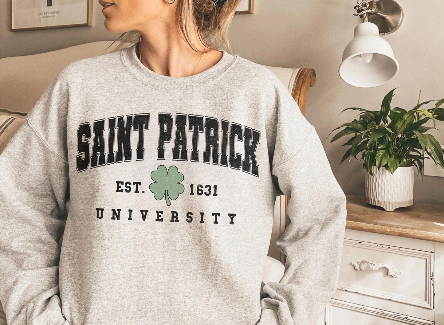 Saint Patrick University Varsity Style DTF Transfer Design