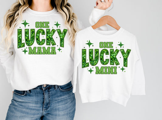 One Lucky Mama/Mini DTF Transfer Design