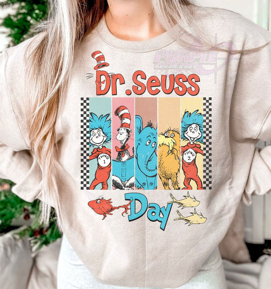 Dr. Seuss Day DTF Transfer Design