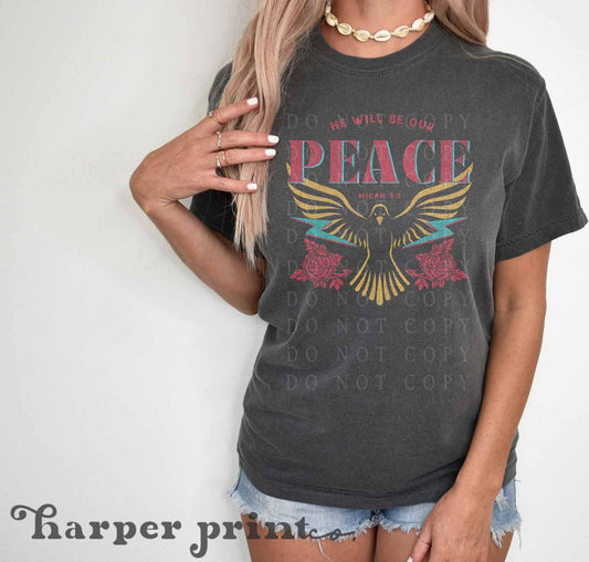 He will be our peace DTF Transfer Design