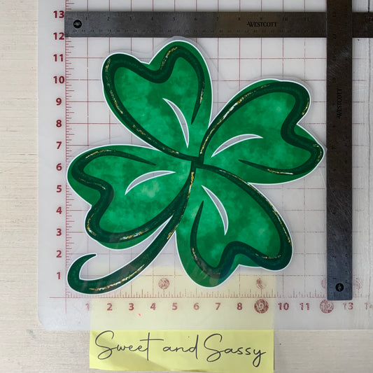 Four Leaf Clover Hand Drawn DTF Transfer Design