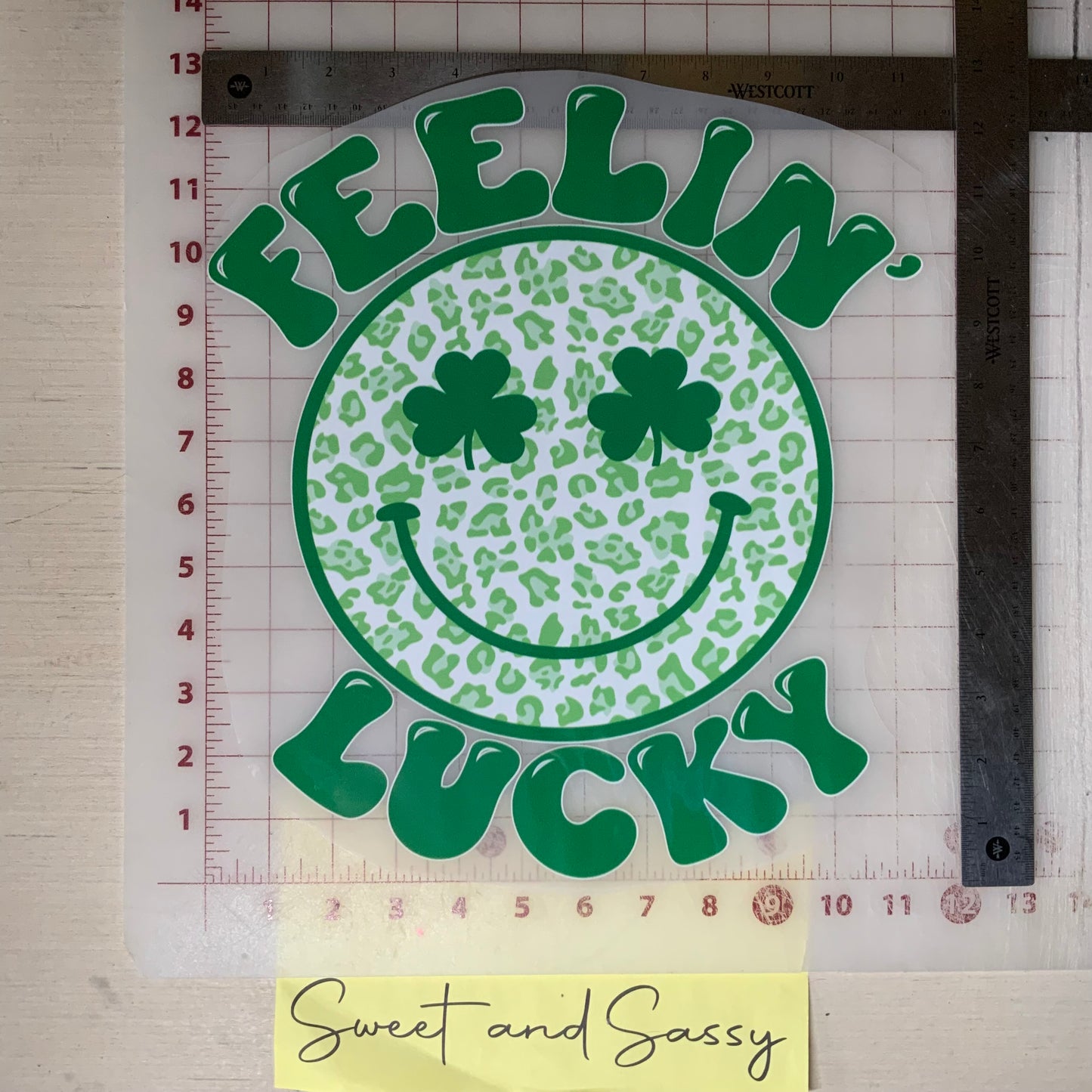 Feelin' Lucky Smiley DTF Transfer Design