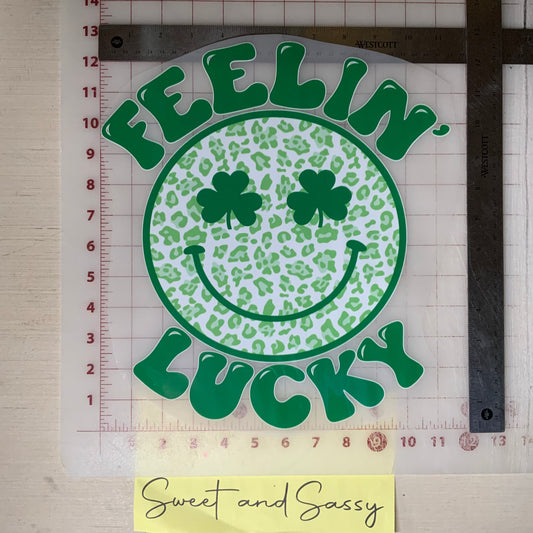 Feelin' Lucky Smiley DTF Transfer Design