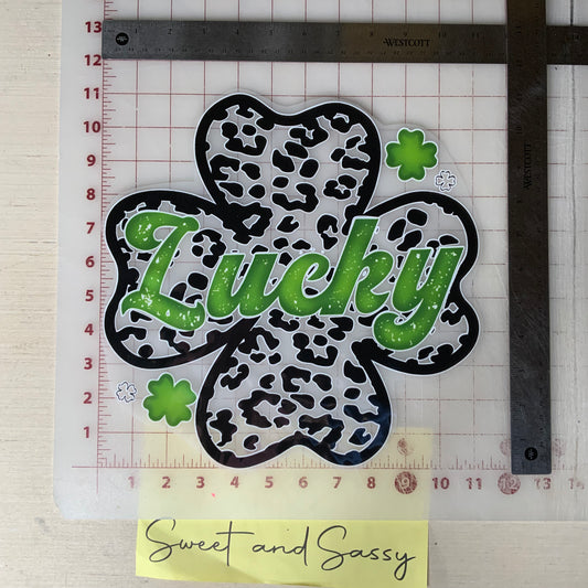 Lucky Four Leaf Clover DTF Transfer Design