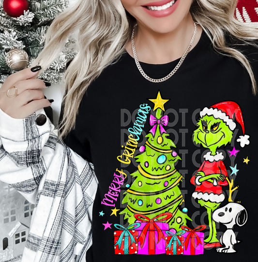 Merry GrinchMas DTF Transfer Design