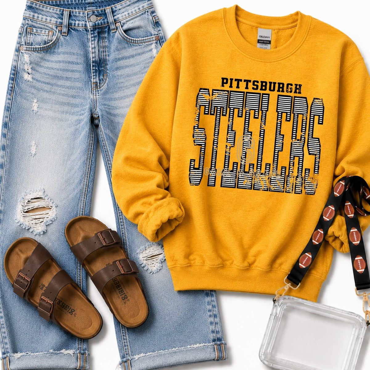 Mascot Football Stripes DTF Transfer