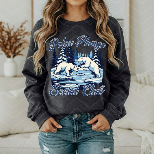 Polar Plunge Social Club bears DTF Transfer Design