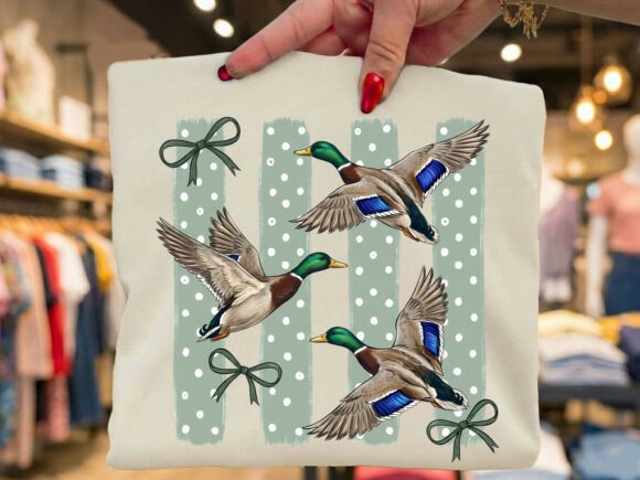 Preppy Flying Mallards  DTF Transfer Design