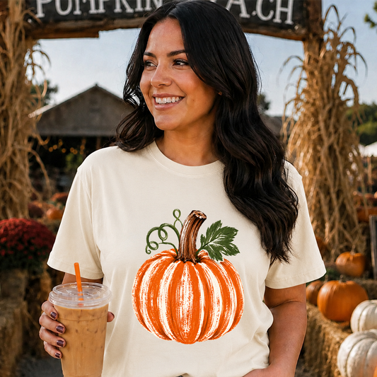 Preppy pumpkin DTF Transfer Design