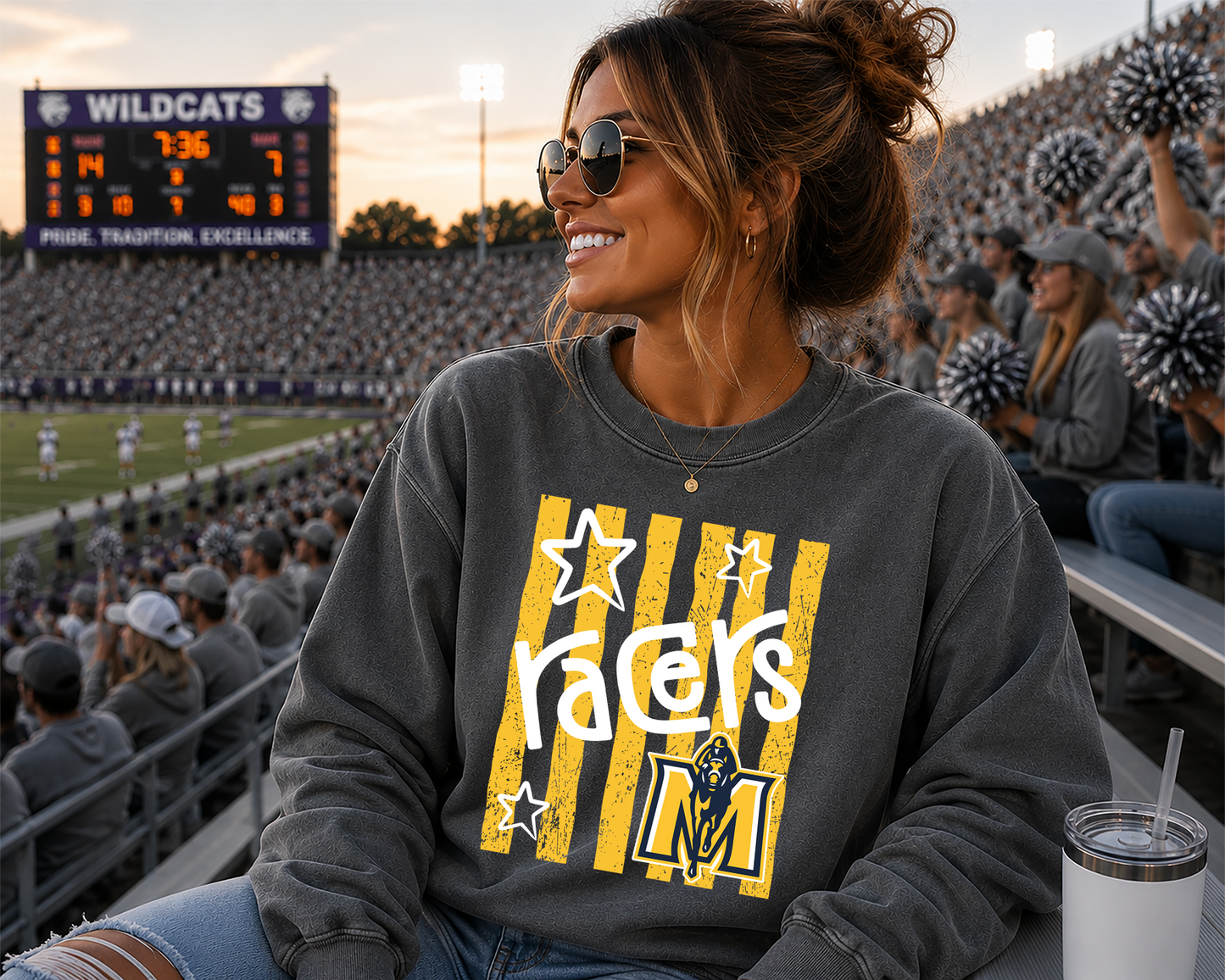 Mascot stripes and stars DTF Transfer