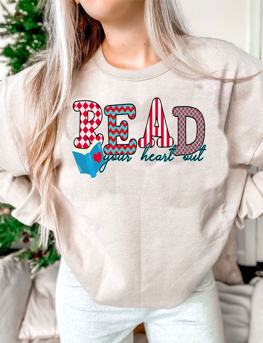 Read your heart out with book DTF Transfer Design