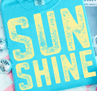 Sun Shine summer stacked DTF Transfer Design