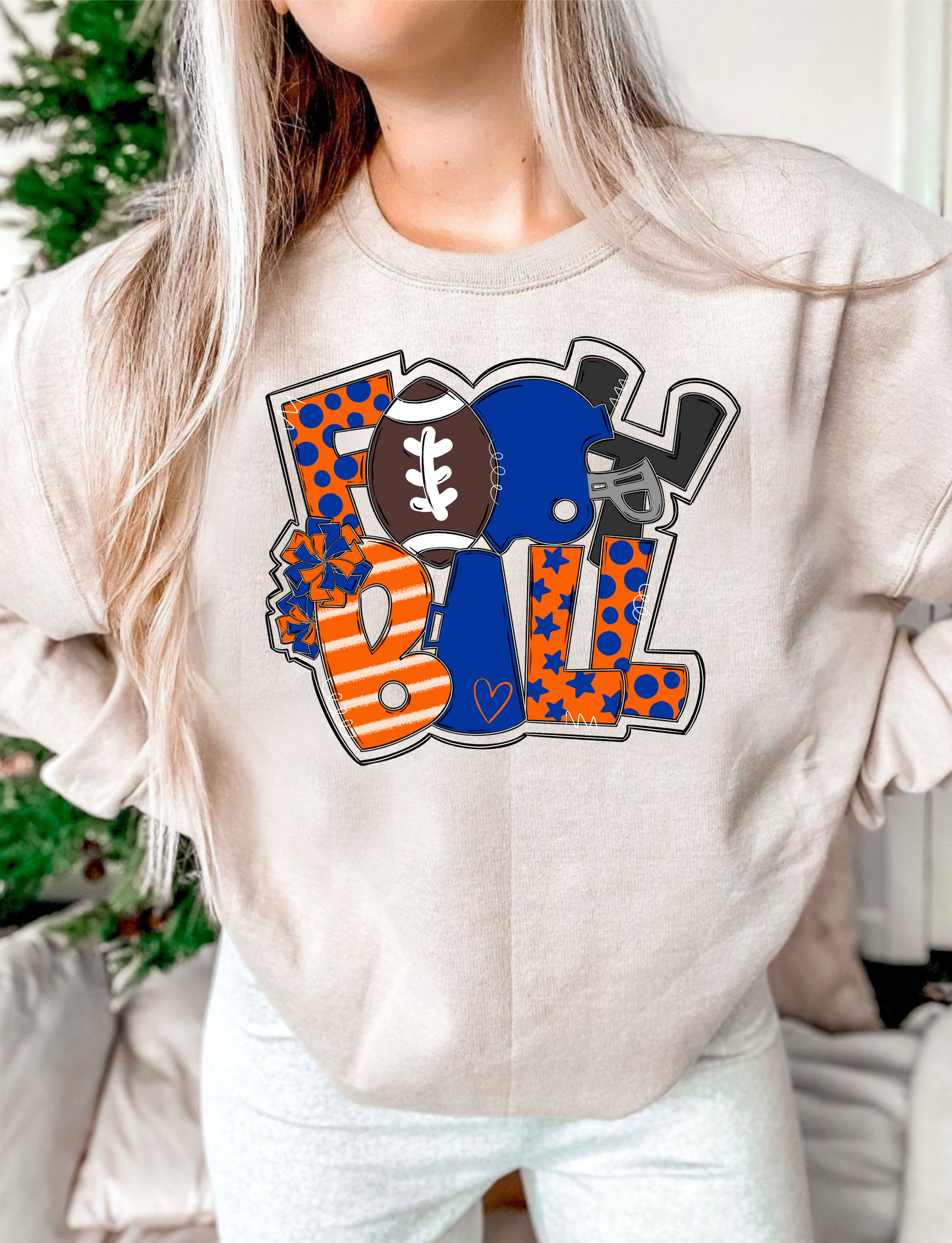 Football Word Art DTF Transfer Design Bev