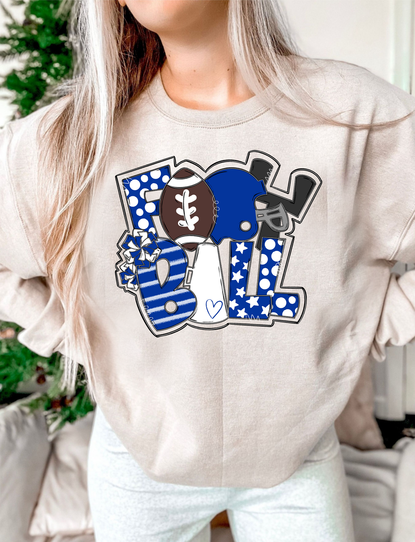 Football Word Art DTF Transfer Design Bev