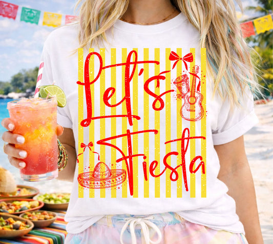 STRIPED LETS FIESTA red and yellow DTF Transfer Design