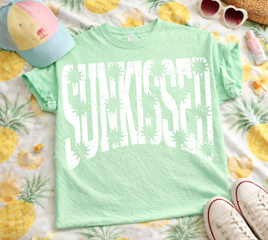SUNKISSED white grunge DTF Transfer Design