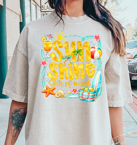 SUNSHINE State of Mind DTF Transfer Design
