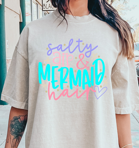 Salty Air And Mermaid Hair  DTF Transfer Design
