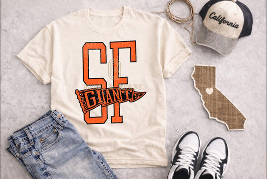 San Francisco Giants pennant DTF Transfer Design