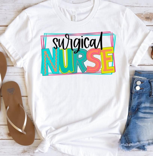 Surgical Nurse DTF Transfer Design Bev