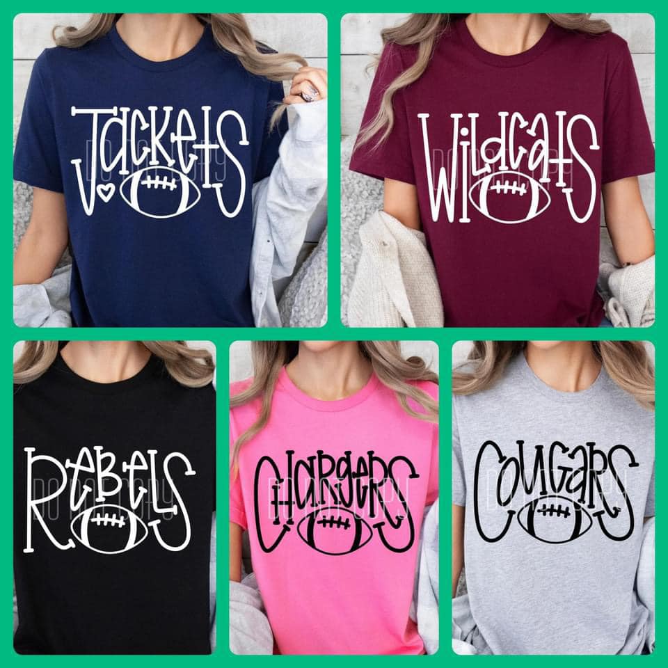 Sports Team w/ a Football DTF Transfer Design