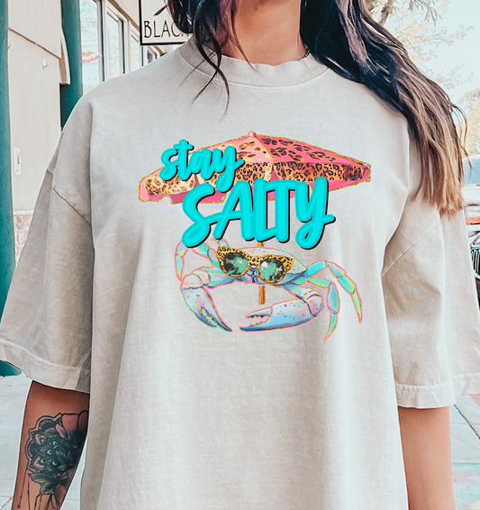 Stay Salty crab umbrella_  DTF Transfer Design