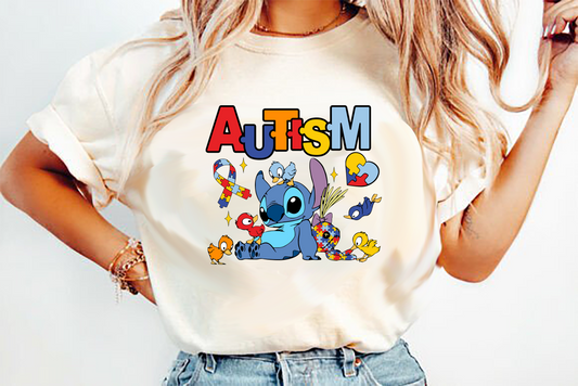 Stitch AUTISM DTF Transfer Design
