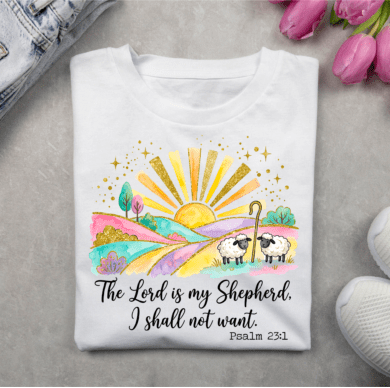 The Lord is my Shepherd sunshine sheep DTF Transfer Design