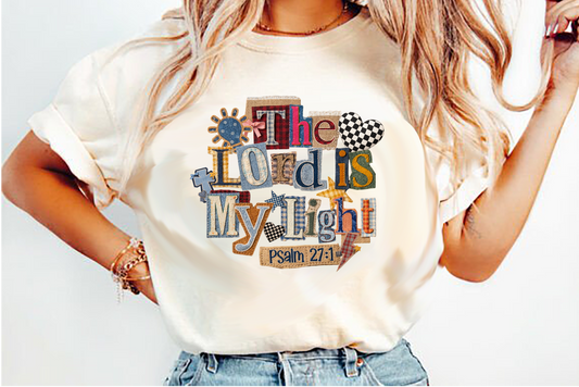 The Lord is my Light applique DTF Transfer Design