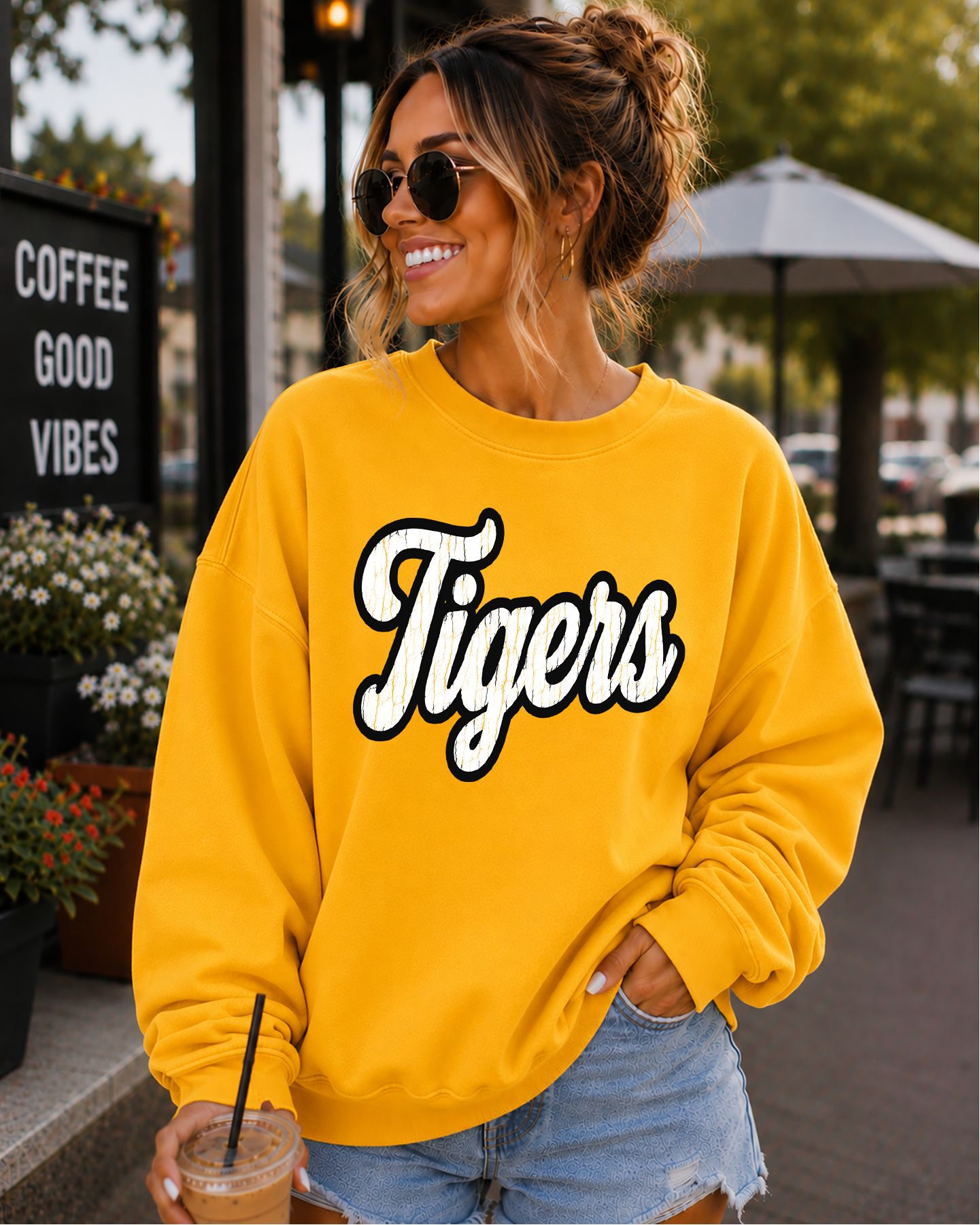 Mascot varsity script distressed DTF Transfer