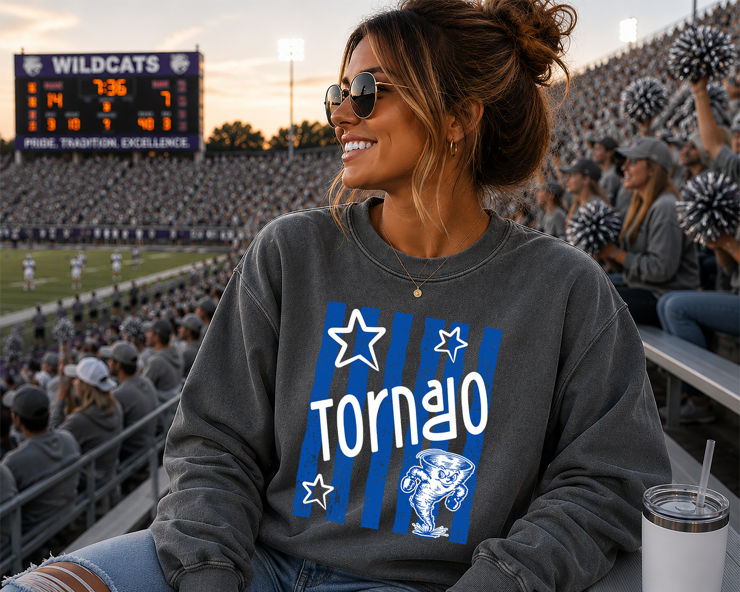 Mascot stripes and stars DTF Transfer