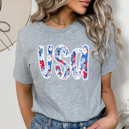 USA floral Lace 2 DTF Transfer design (Copy)