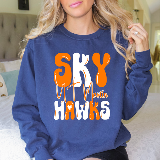 UT Martin Skyhawks stacked DTF Transfer