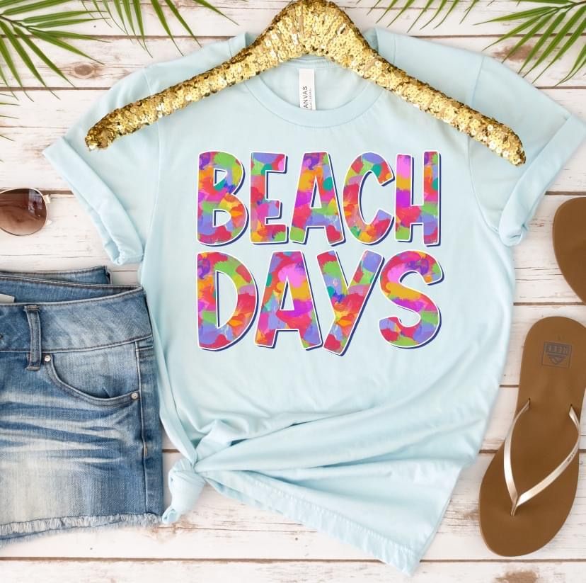 Beach Days DTF Transfer Design Bev