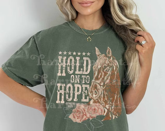 Hold on to Hope Hebrews 10:23 DTF Transfer Design