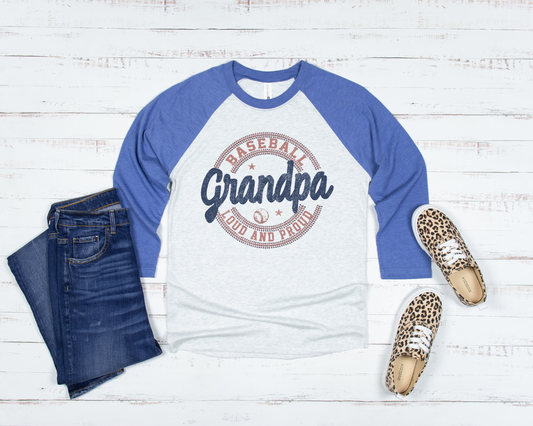 Baseball Grandpa DTF Transfer Design