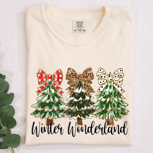 Winter Wonderland Trees DTF Transfer Design