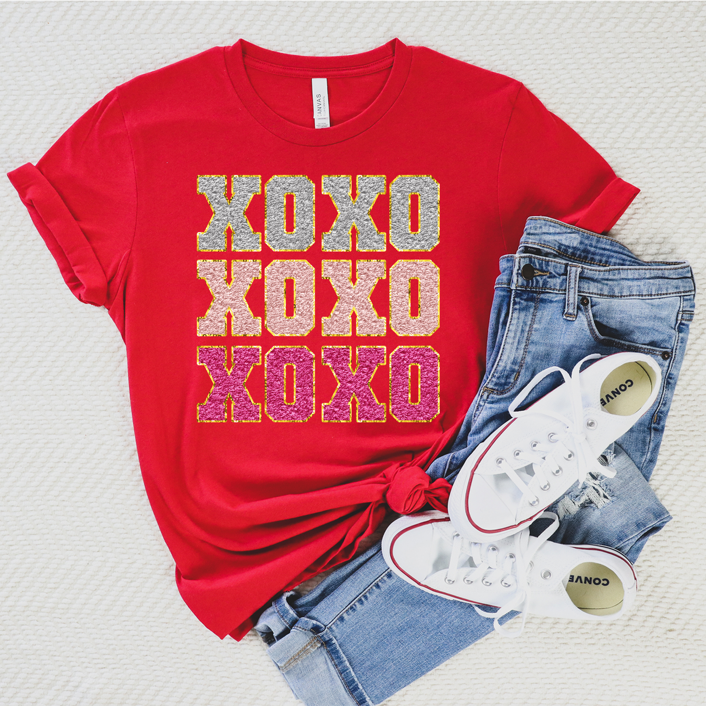 XOXO stacked DTF Transfer Design