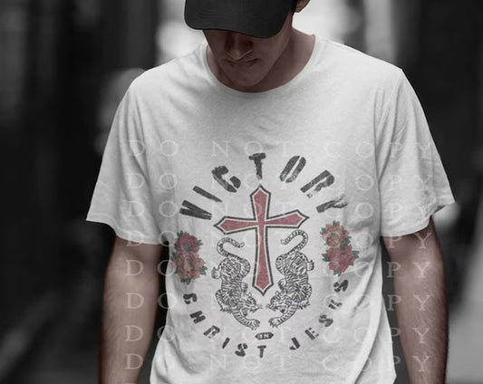 Victory Christ Jesus DTF Transfer Design