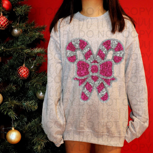 Tinsel Candy Canes  DTF Transfer Design SS