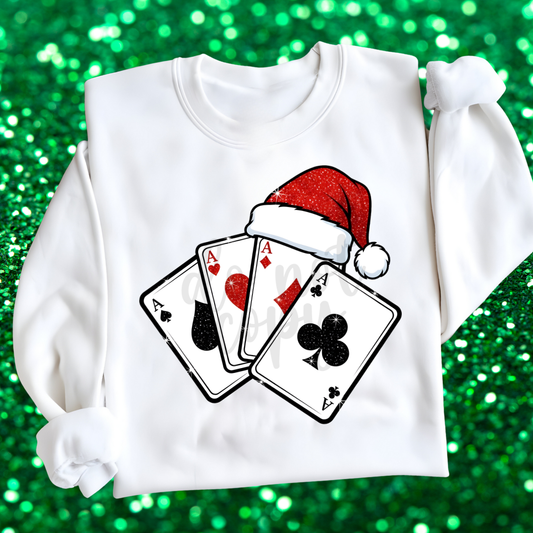 Aces Santa hat DTF Transfer Design