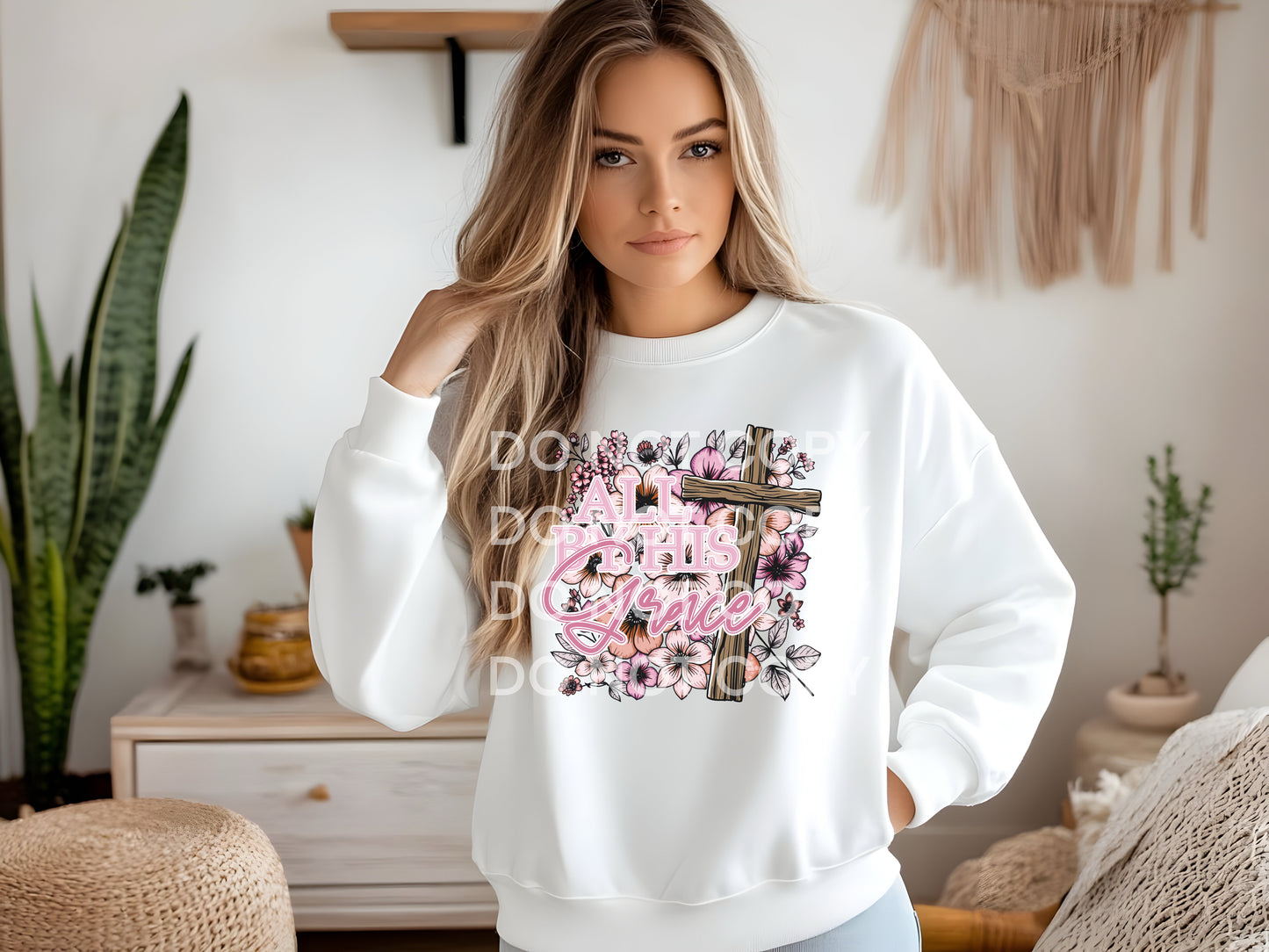 all by his grace DTF Transfer Design