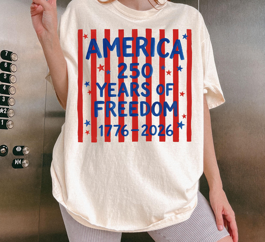 america 250 stripes DTF Transfer design