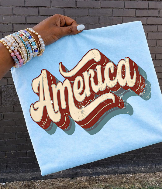 America retro DTF Transfer design