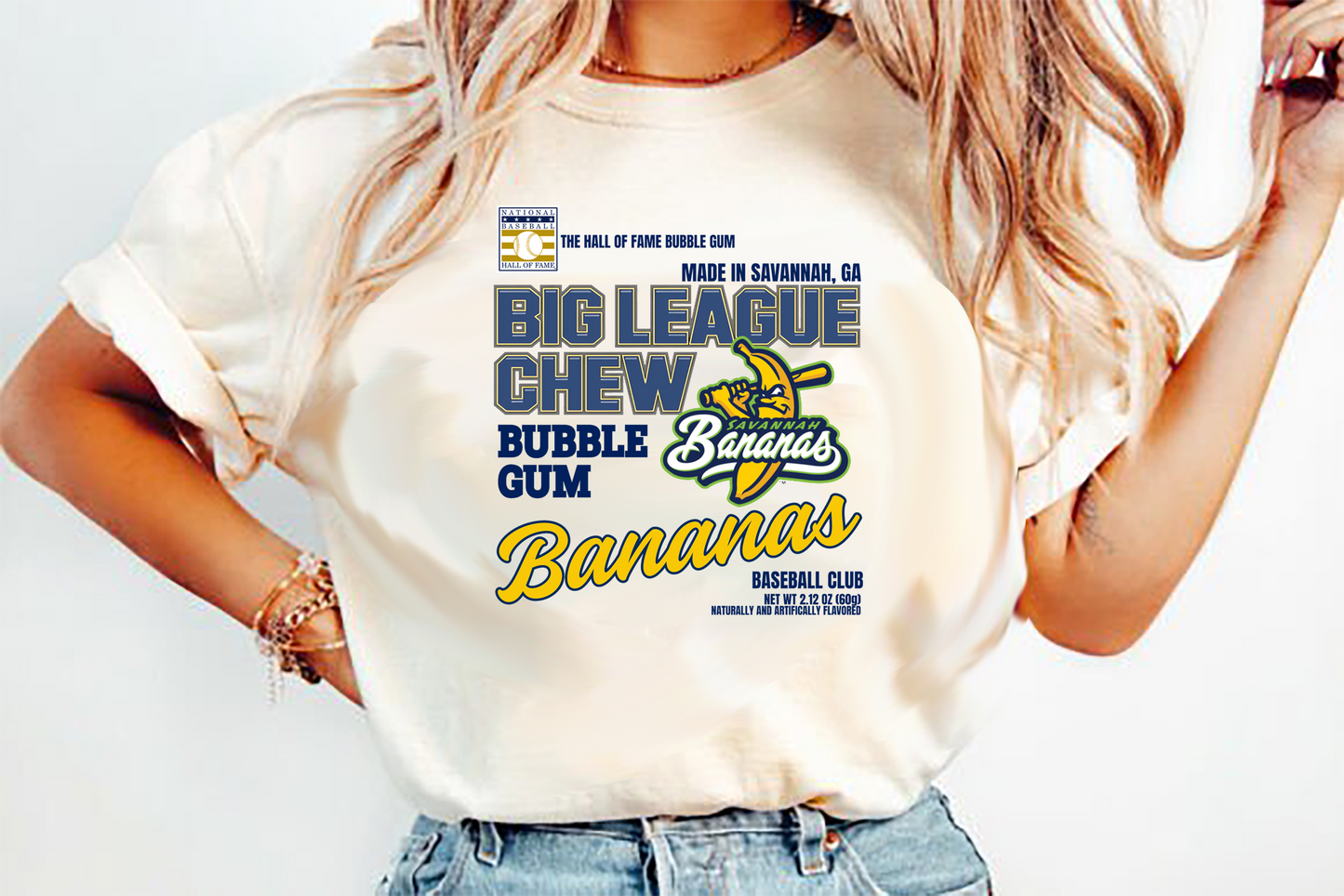 bananas Bubble Gum Big League Chew  DTF Transfer Design