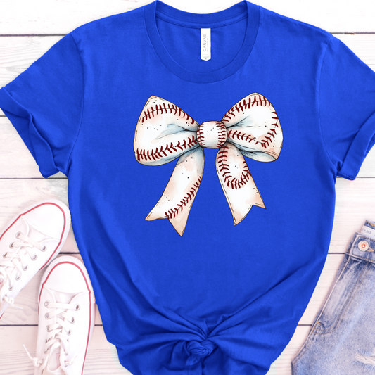 Baseball Bow DTF Transfer Design