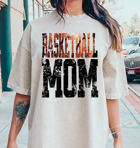 Basketball Mom distressed DTF Transfer Design