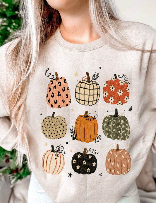 boho pumpkin design davinci DTF Transfer Design